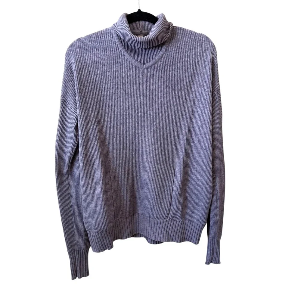Lululemon Cozy Calling Sweater XS Lavender Ribbed Turtleneck Athleisure CozyChic